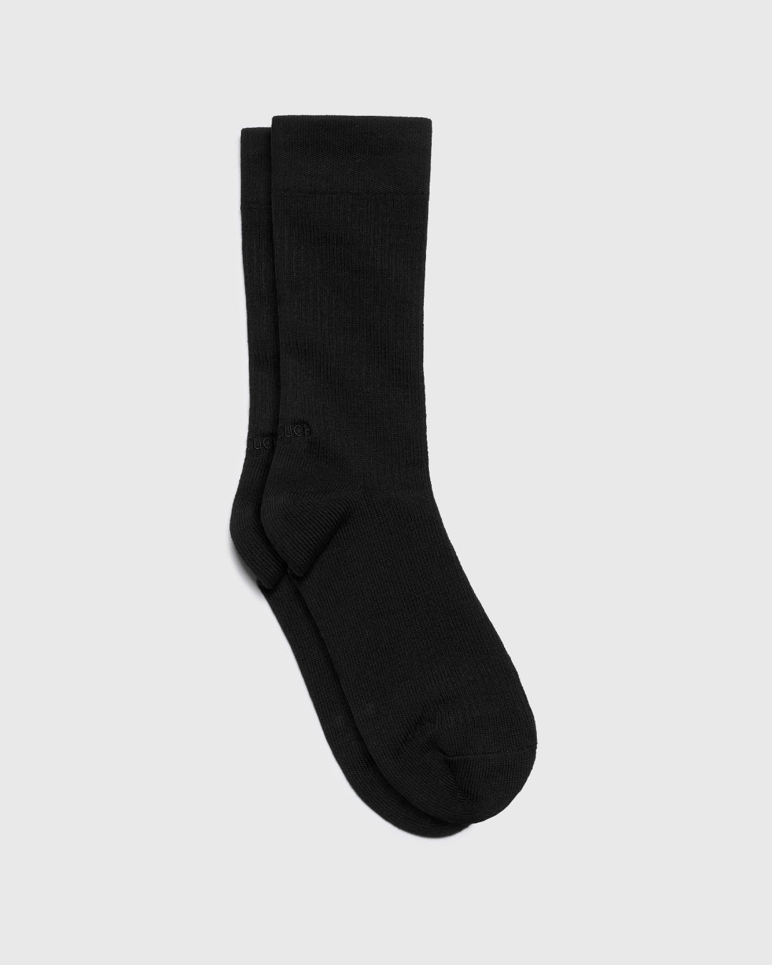 Logo Rib Socks -black-