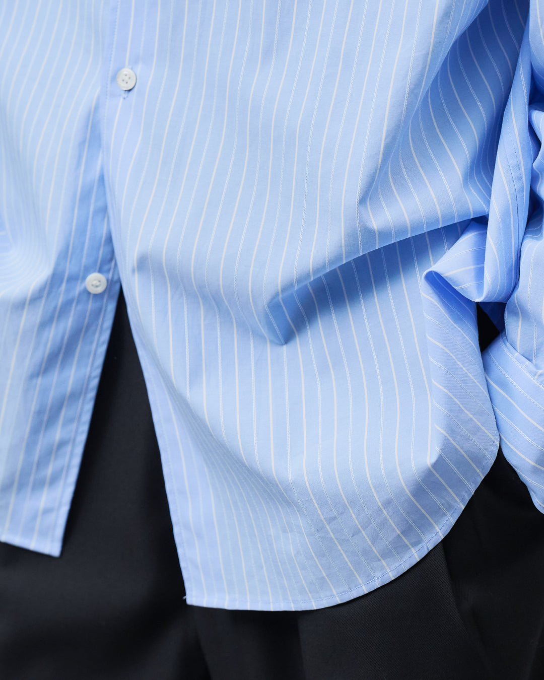 Relaxed Fit Regular Collar L/S Shirt -stripe-