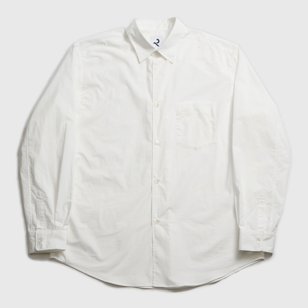 Relaxed Fit L/S Shirt -white-