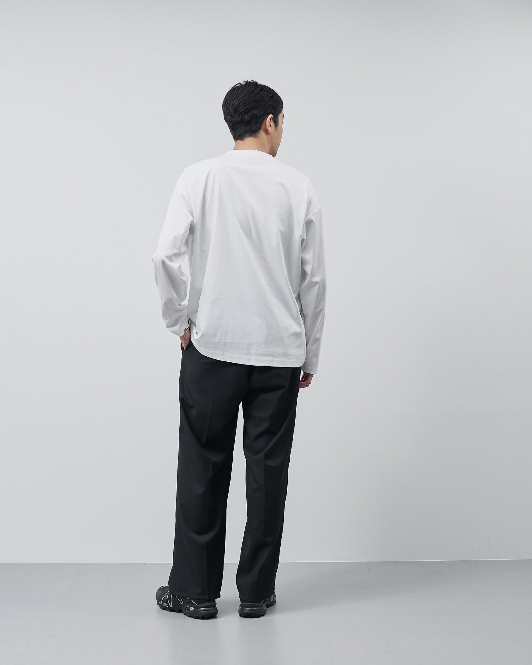 ARBINI Cotton L/S Tee -white-