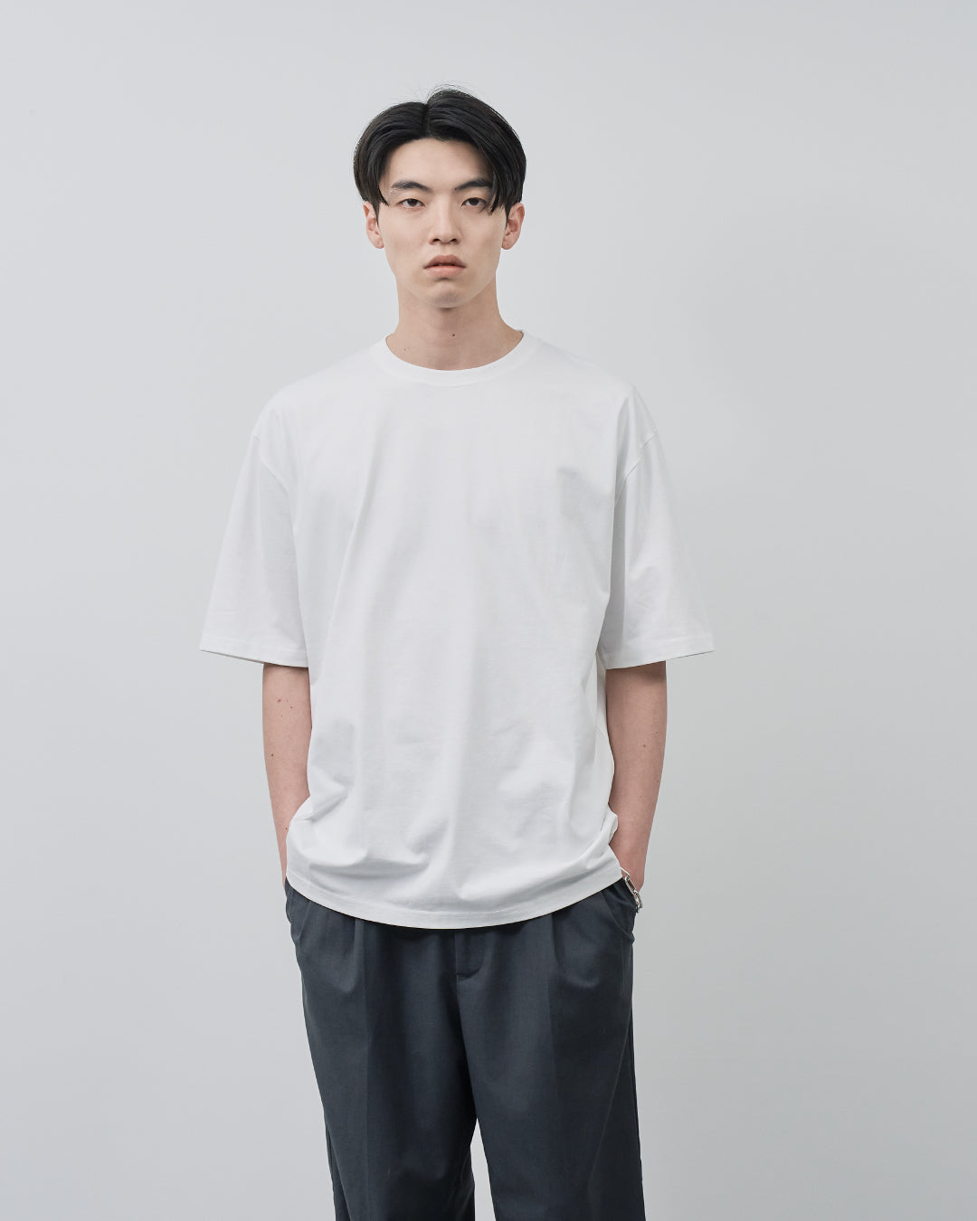 Pack S/S Tee -white×navy-