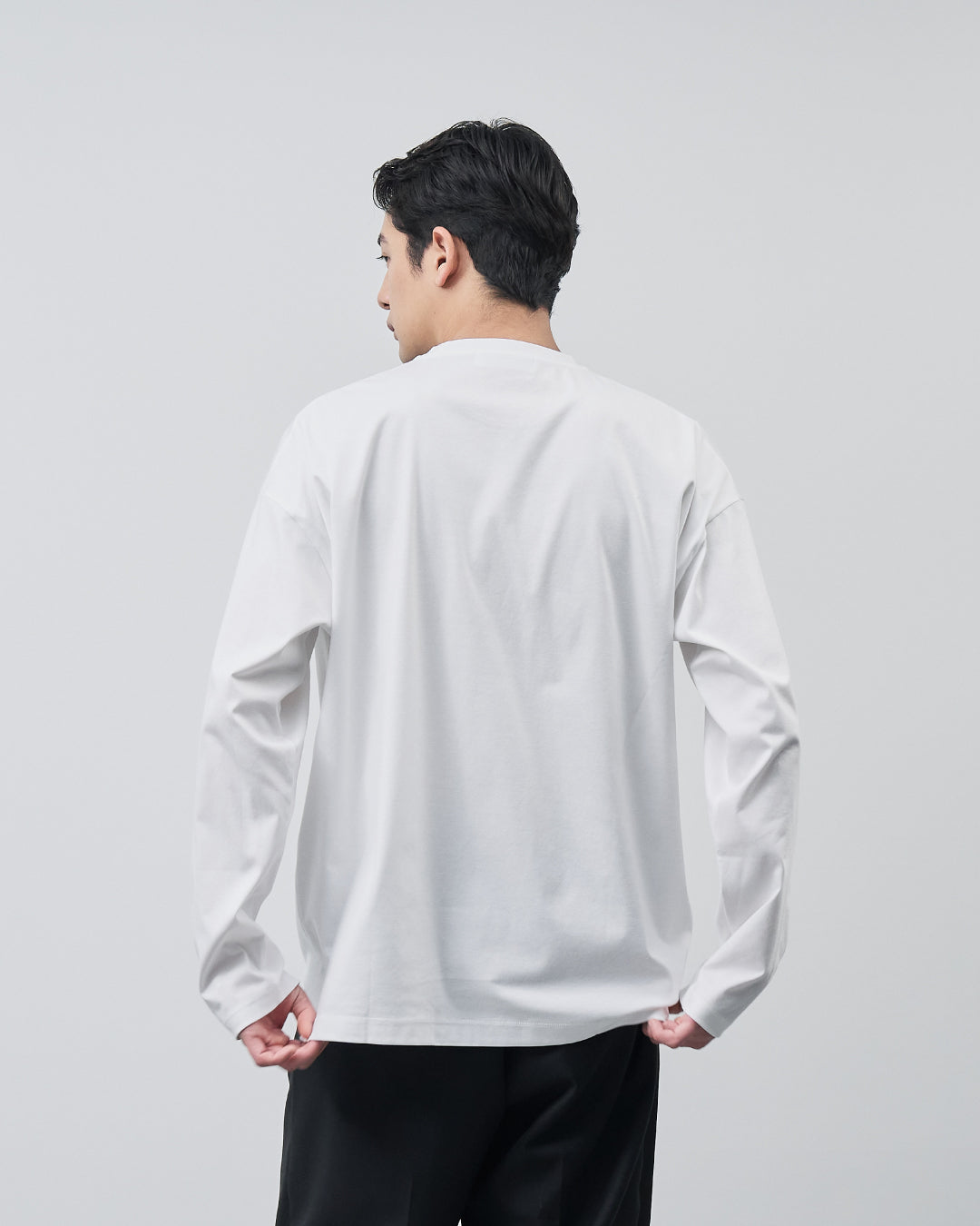 ARBINI Cotton L/S Tee -white-