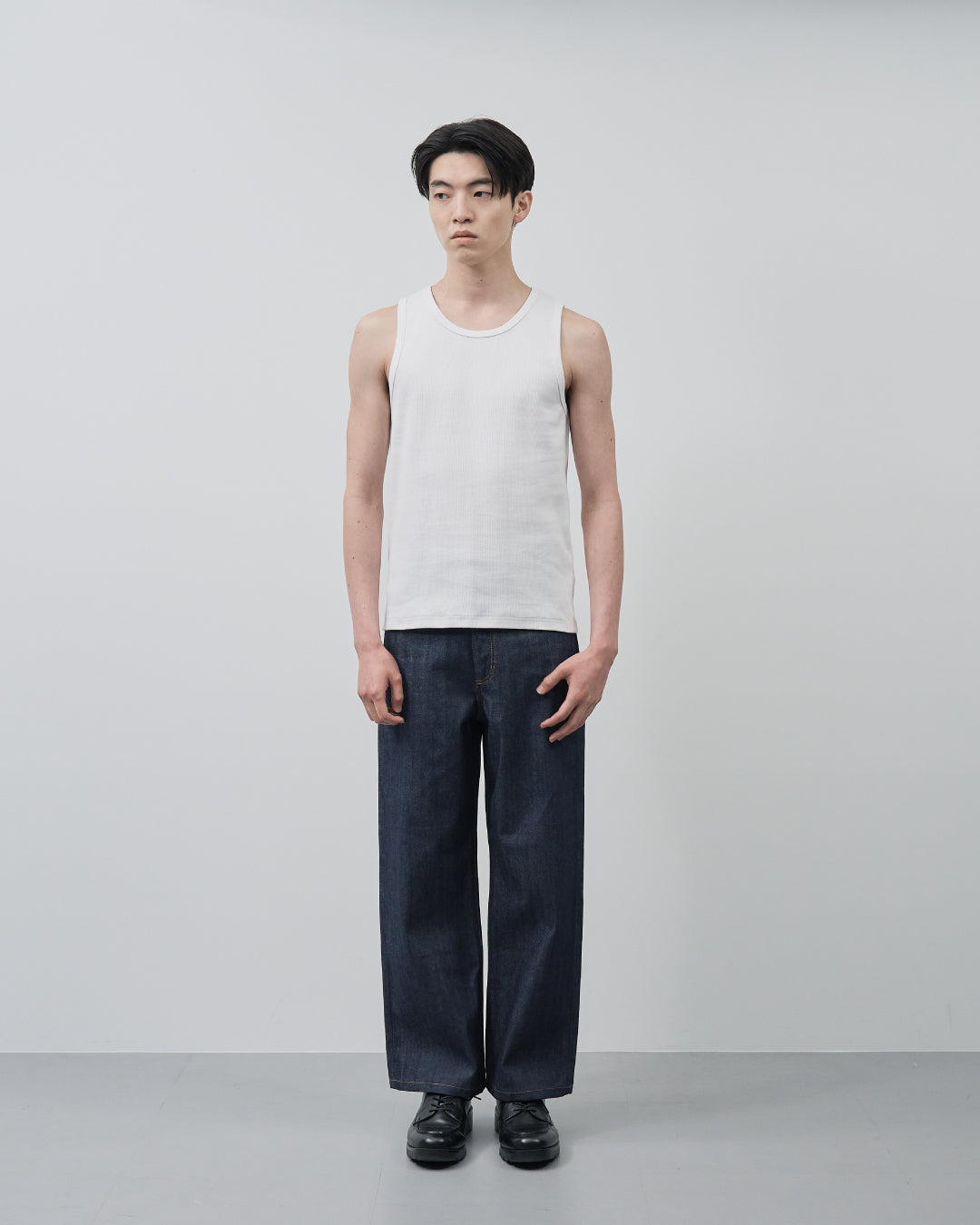 Pack Tank Top -white×charcoal-