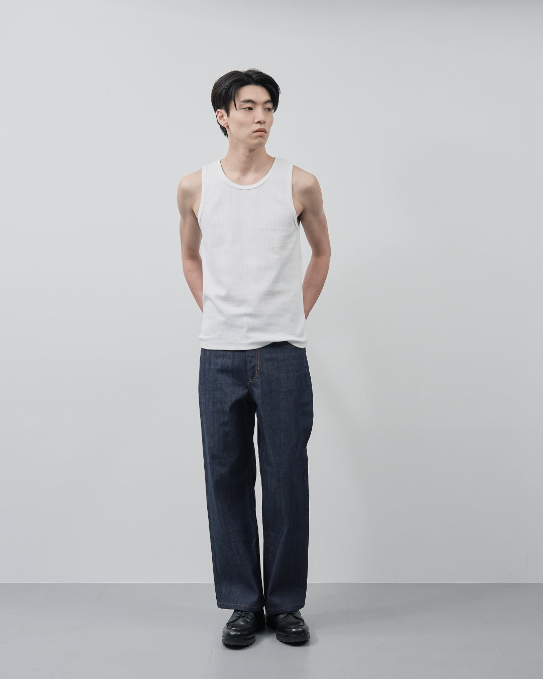 Pack Tank Top -white×charcoal-