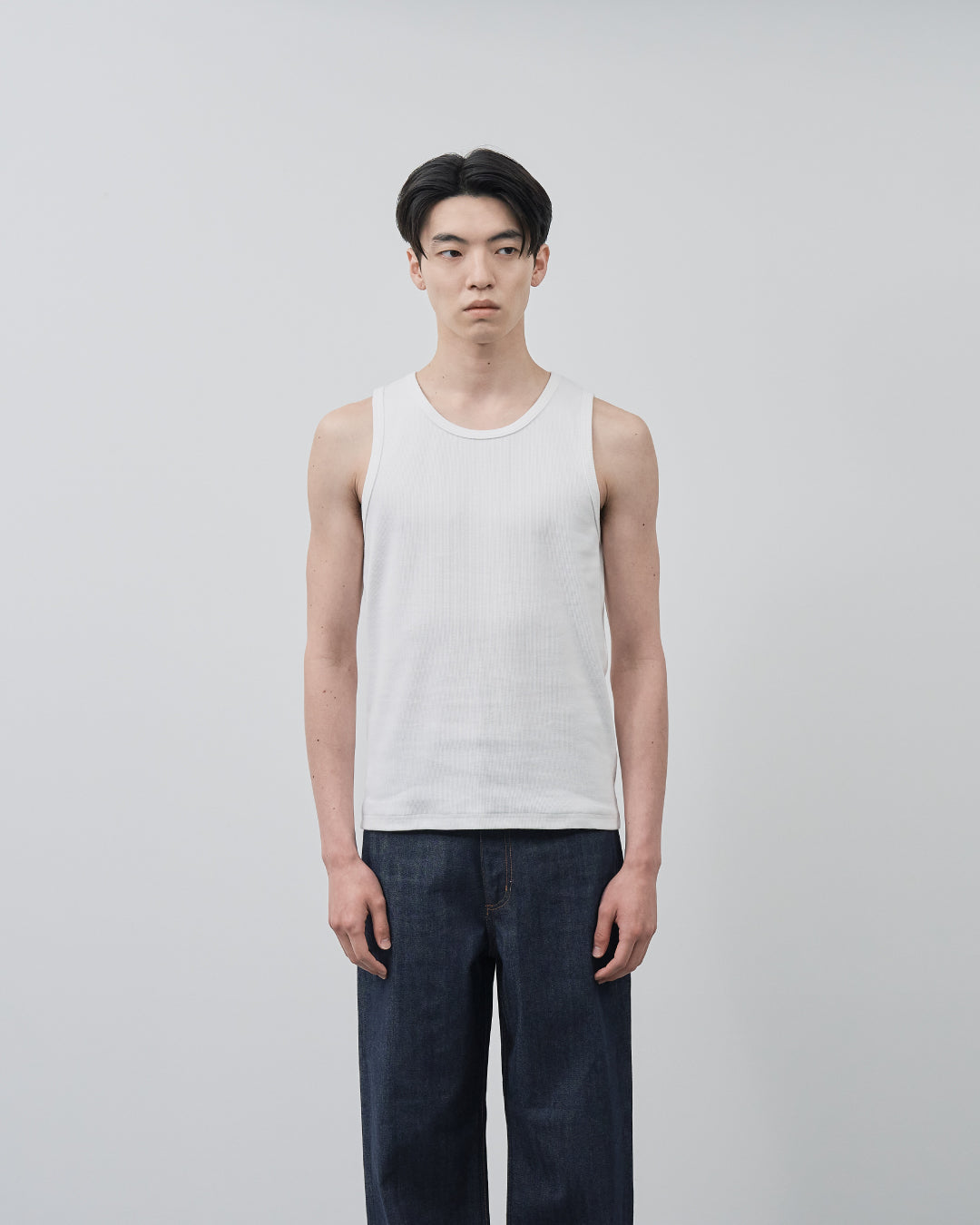 Pack Tank Top -white×charcoal-
